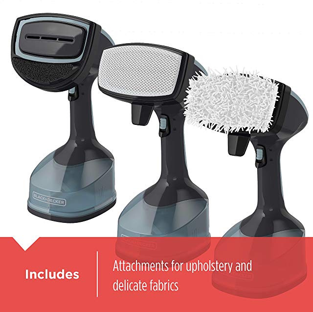 BLACK+DECKER Advanced Handheld Garment Fabric Steamer Attachments