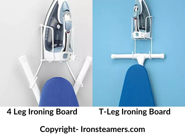 Different types of ironing board with hanger