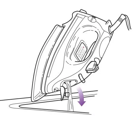 Steps to emptying a Shark iron